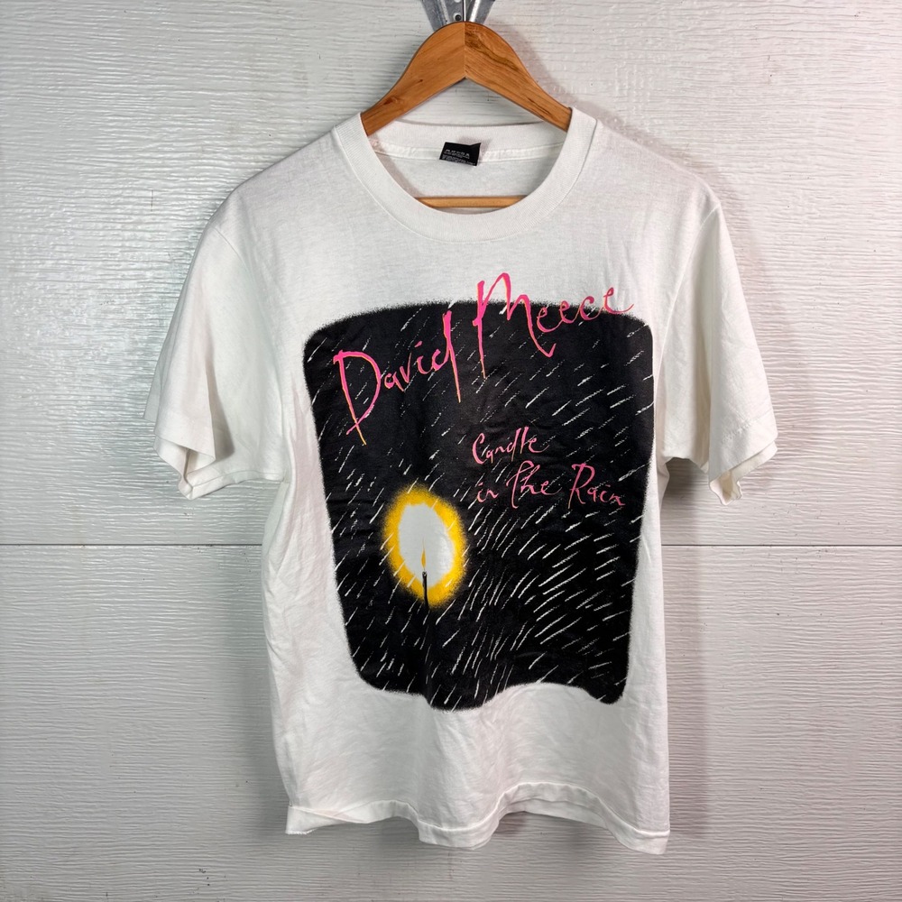 David Meece 1987 Candle In The Rain Tour Christian Music T Shirt Size Large
